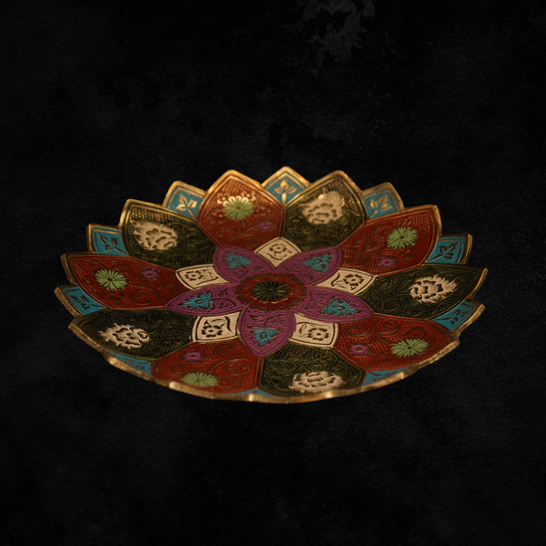 Lotus Leela Plate (Multi Colour)
