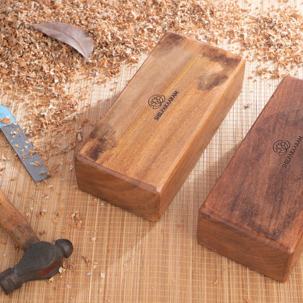 Wooden Vyayam Brick/Akhada Pushup Brick/Desi Workout Block/Wrist-supporting wooden pushup tool 