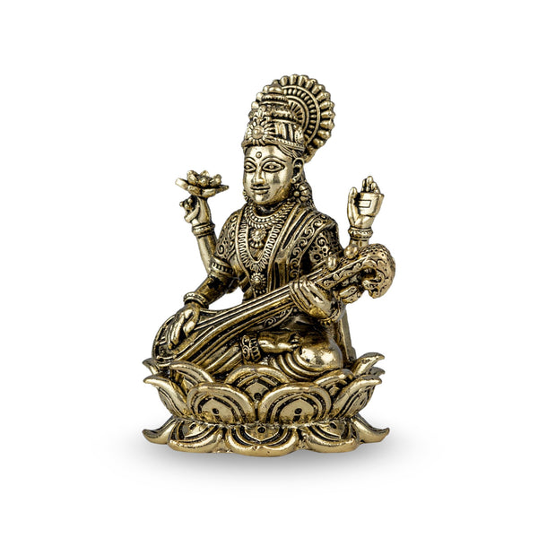 Brass Saraswati Idol